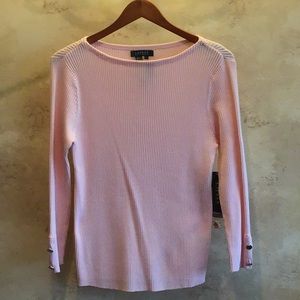 NWT Womens Lauren sweater- soft pink. Size Medium